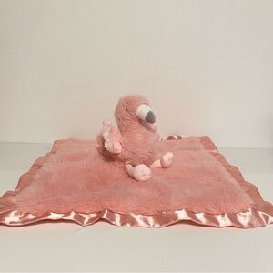 Cloud Island Pink Flamingo Lovey Soft Security Blanket Satin Trim Plush Toy Girl